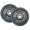 OBCIĄŻENIE ŻELIWNE CZARNE 2x1,25 KG BEST SPORTING fi 30mm