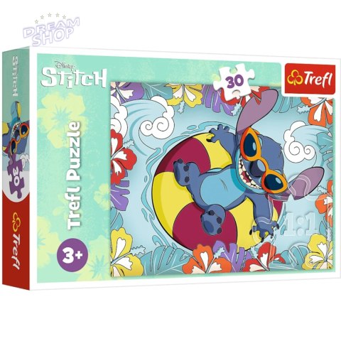 Puzzle Lilo i Stitch 30el. Stitch na wakacjach Trefl 18305