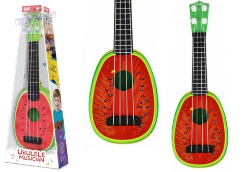 Ukulele Dla Dzieci Mini Gitara 4 Struny Owoc Arbuz 15"