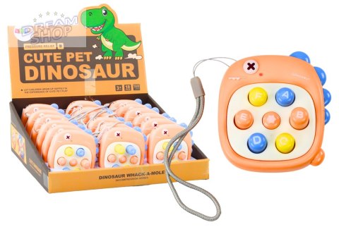 Gra Zręcznościowa Whack A Mole Literki Dinozaur Pomarańczowa Gra Zręcznościowa Whack A Mole Literki Dinozaur Pomarańczowa