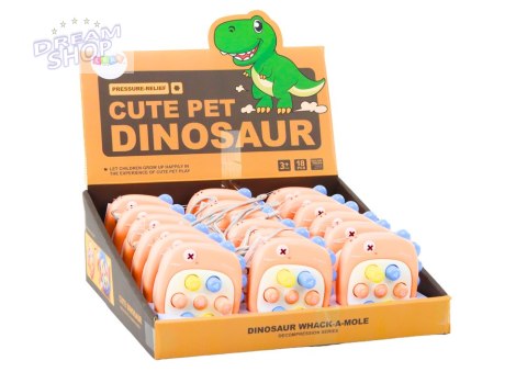 Gra Zręcznościowa Whack A Mole Literki Dinozaur Pomarańczowa Gra Zręcznościowa Whack A Mole Literki Dinozaur Pomarańczowa