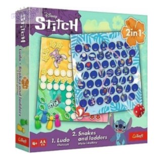 Gra planszowa 2w1 Chińczyk Węże i drabiny Lilo & Stitch Trefl 02656