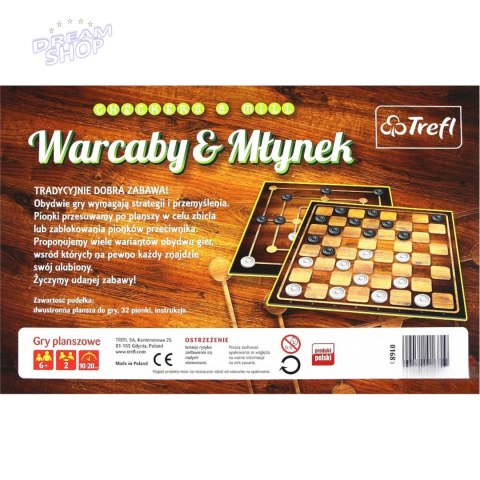 Gry planszowe Warcaby & Młynek Trefl 01681