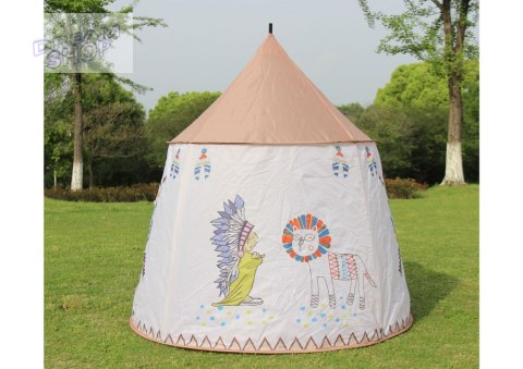 Namiot Indiański Tipi Dla Dzieci Beżowy 125 Cm