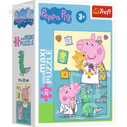 Puzzle 20 miniMAXI Świnka Peppa u lekarza 20 el Peppa Pig 3+ Trefl 21127