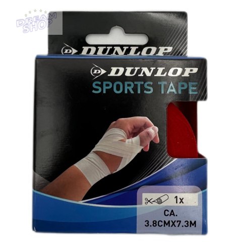 TAŚMA TEJP TAPE SPORTOWA KINESIOLOGICZNA 7,3Mx3,8CM DUNLOP CZERWONY