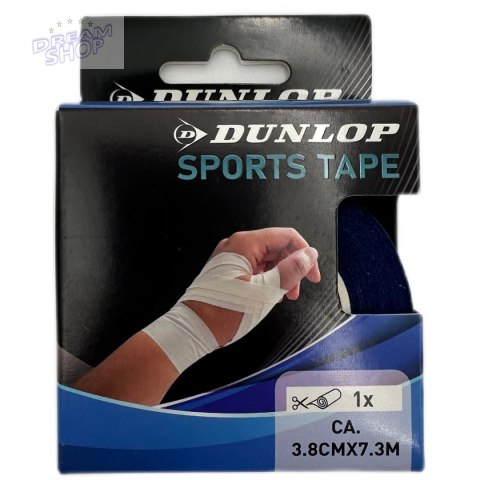 TAŚMA TEJP TAPE SPORTOWA KINESIOLOGICZNA 7,3Mx3,8CM DUNLOP NIEBIESKI