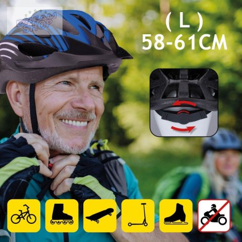 KASK ROWEROWY REGULOWANY DUNLOP R.L NIEBIESKI