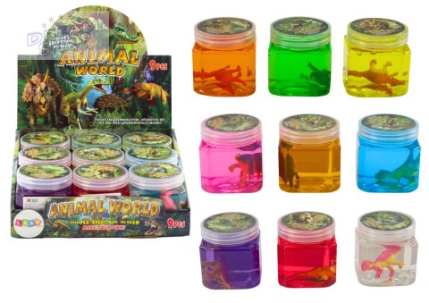 Glutek Slime w Pudełeczku Figurki Dinozaurów 150 g 9 Kolorów