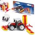 Siku Farmer Traktor Steyr z kosiarkami marki Pöttinger metal model S1672