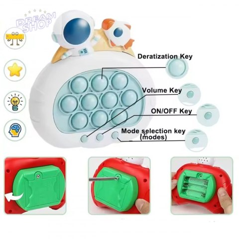 WOOPIE Gra POP IT Elektryczna Antystresowa Zręcznościowa Kosmos