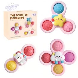 WOOPIE BABY Kosmiczny Spinner Pop-it Zabawka Sensoryczna Wymienne 3 szt Różowy.