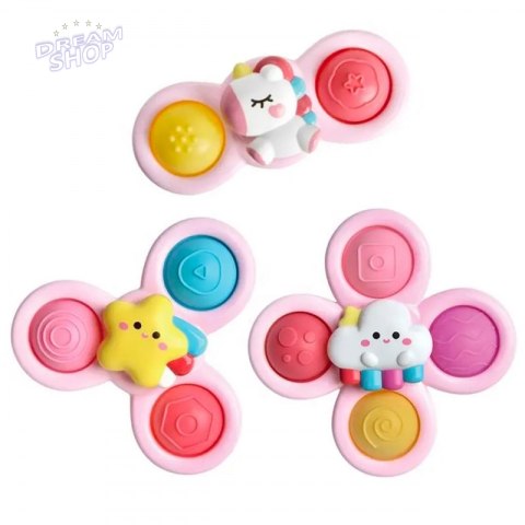 WOOPIE BABY Kosmiczny Spinner Pop-it Zabawka Sensoryczna Wymienne 3 szt Różowy.