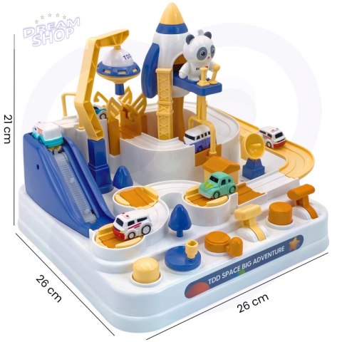 WOOPIE Interaktywny Tor Samochodowy "Kosmiczna Przygoda Pandy"