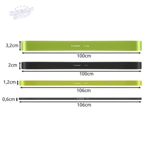 Zestaw gum do ćwiczeń- 4szt. Trizand 24305