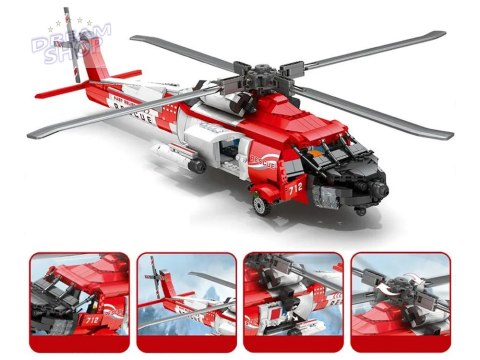 Klocki techniczne SikorskyHH-60J Jayhawk 1137el śmigłowiec lotniczy ZA5302