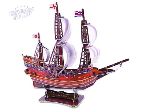 Puzzle 3D statek Golden Hind okręt 108 ele. puzzle przestrzenne ZA2600