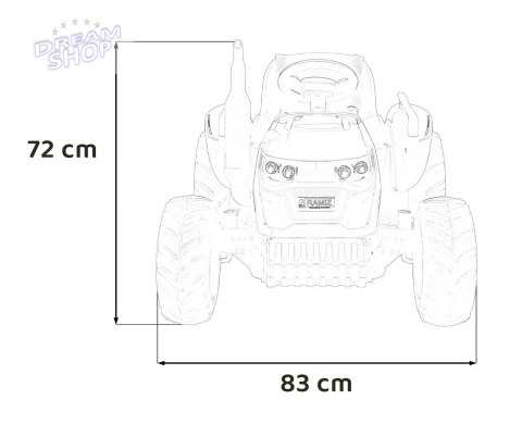 Pojazd Traktor GROW 1804 Czerwony