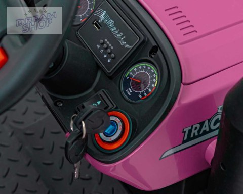 Pojazd Traktor GROW 1804 Różowy