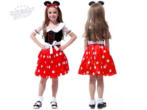 Uroczy Kostium Strój Myszki Minnie dla Dziewczynki przebranie L/XL ZA5280