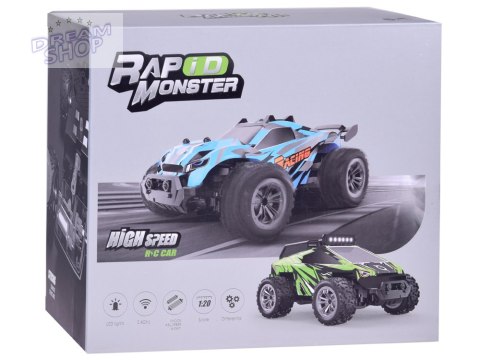 Autko zdalnie sterowane RAPID MONSTER na pilota + podświetlenie RC0682