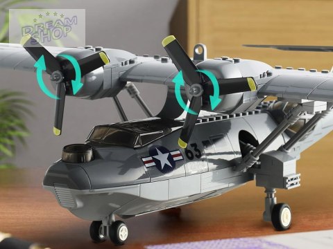 Klocki techniczne samolot bojowy PBY-5A Catalina 364 elementów ZA5322