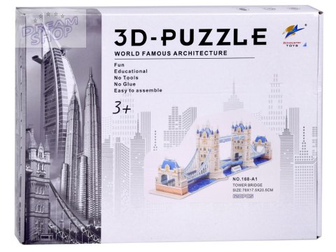 Puzzle 3D Tower Bridge 120-elementów Puzzle przestrzenne Londyn ZA5399