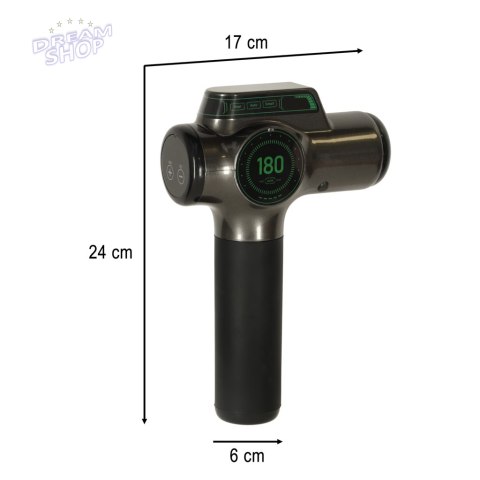Pistolet do masażu masażer do pleców ciała wyświetlacz LED 8w1 Pistolet do masażu masażer do pleców ciała wyświetlacz LED 8w1