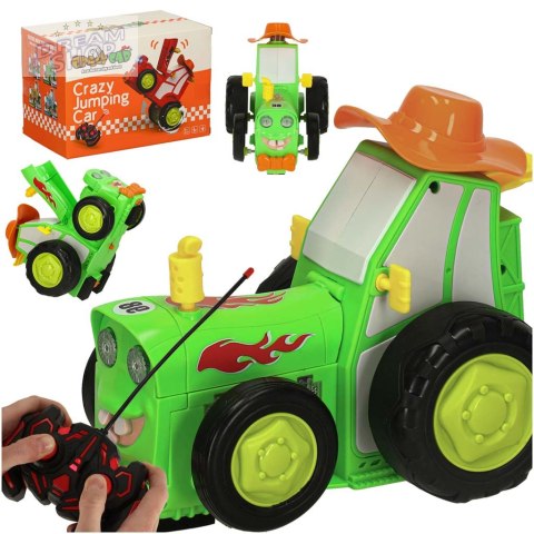 Traktor ciągnik zdalnie sterowany na pilota RC skaczący tańczący dźwięk zielony Traktor ciągnik zdalnie sterowany na pilota RC skaczący tańczący dźwięk zielony