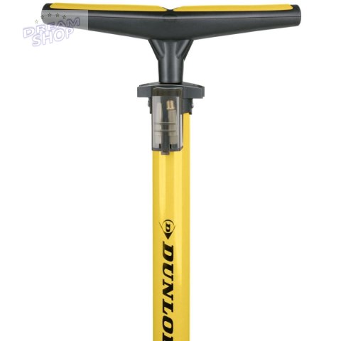 POMPKA WARSZTATOWO - ROWEROWA DUNLOP 160Psi (11Bar) Z MANOMETREM - ŻÓŁTY