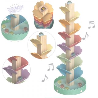 WOOPIE GREEN Drewniana Kolorowa Wieża Wirująca dla Dziecia