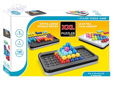 Logiczna gra zręcznościowa IQ, Układanka, Łamigłówka, Kolorowe klocki 3D XXL Puzzler Pro