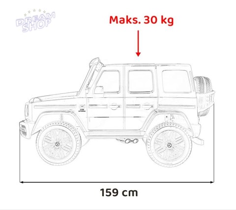 Pojazd Mercedes Benz G63 AMG XXL MP4 Biały