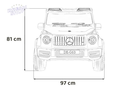 Pojazd Mercedes Benz G63 AMG XXL MP4 Biały