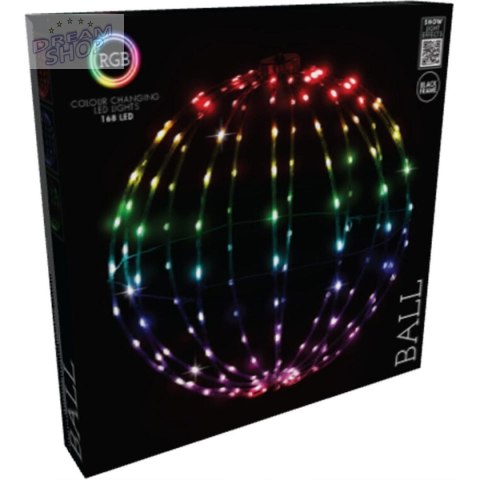 KULA DEKORACYJNA WISZĄCA 168LED RGB 40CM