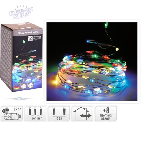 LAMPKI DRUCIKI GIRLANDA 120 LED MULTIKOLOR