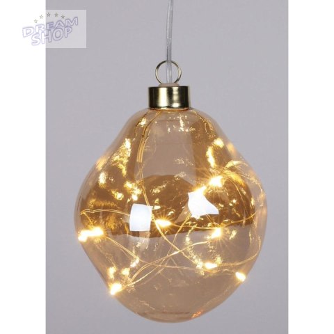 BOMBKA FORMÓWKA SZKLANA KROPLA LED 10CM - GOLD