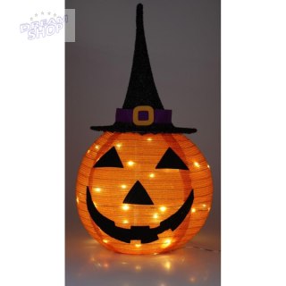 DYNIA DEKORACYJNA Z KAPELUSZEM 68CM HALLOWEEN 30LED