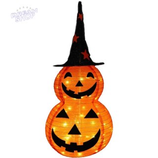 DYNIA DEKORACYJNA Z KAPELUSZEM 90CM HALLOWEEN 50LED