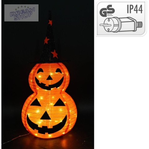 DYNIA DEKORACYJNA Z KAPELUSZEM 90CM HALLOWEEN 50LED