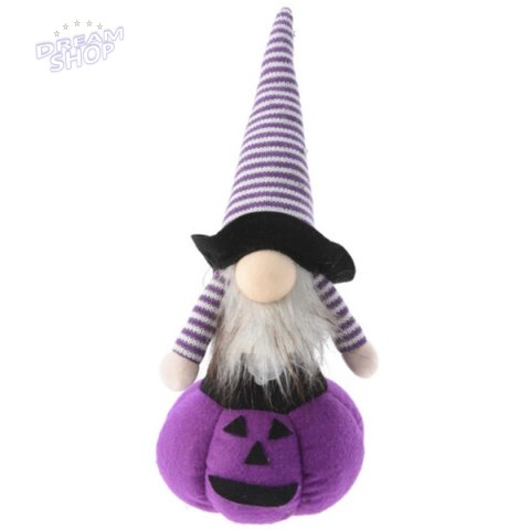 FIGURKA DEKORACYJNA NA DYNI 35CM LED HALLOWEEN FIOLET