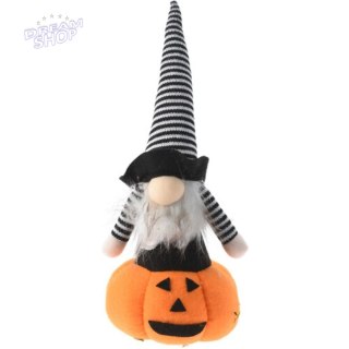 FIGURKA DEKORACYJNA NA DYNI 35CM LED HALLOWEEN POMARAŃCZOWY