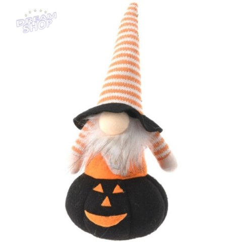 FIGURKA DEKORACYJNA NA DYNI CZARNEJ 25CM LED HALLOWEEN