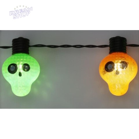 GIRLANDA HALLOWEEN CZASZKI 10LED