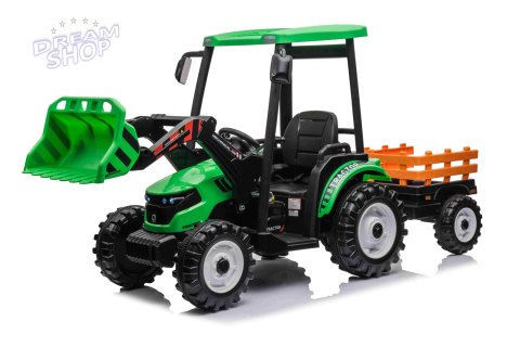 Pojazd MEGA Traktor D68 Z Przyczepką Zielony