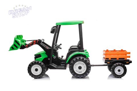 Pojazd MEGA Traktor D68 Z Przyczepką Zielony