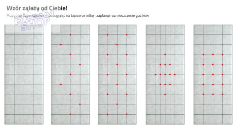 Tapicerka drzwiowa DIY GUZIKI - 95 cm - 14 jasny popiel