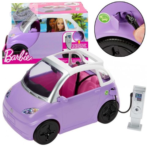 Auto Cabrio dla Lalek Barbie z elektryczna stacja ładowania ZA5527