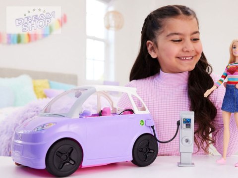 Auto Cabrio dla Lalek Barbie z elektryczna stacja ładowania ZA5527