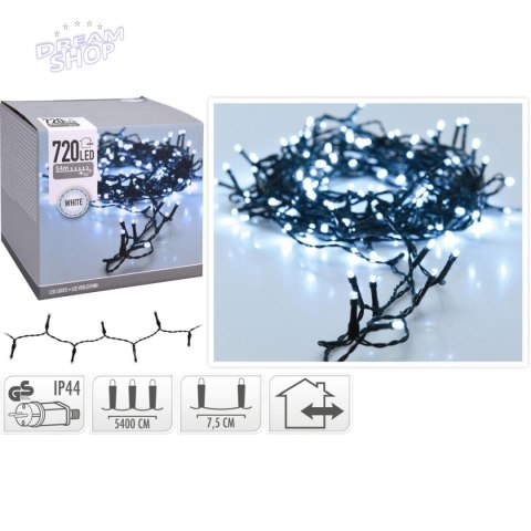 LAMPKI CHOINKOWE ŁAŃCUCH ŚWIETLNY 720 LED ZIMNY BIAŁY